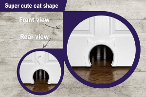 The Kitty Pass Interior Cat Door Hidden Litter Box Pet Door for Cats up to 21 Lbs