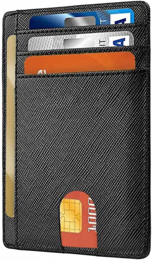 T Tersely Credit Card Holder for Men,Card Wallet, Slim Minimalist Wallet,Rfid Card Holder Blocking Front Pocket Secure Thin Credit Card Wallet, Holds up to 7 Cards and Bank Notes, Ideal for Travel