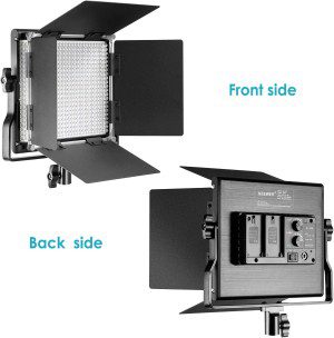 Neewer Professional Metal Bi-Color LED Video Light for Studio, Youtube, Product Photography, Video Shooting, Durable Metal Frame, Dimmable 660 Beads, with U Bracket and Barndoor, 3200-5600K, CRI 96+