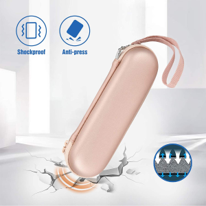 Procase Electric Toothbrush Hard Travel Case Fit for Oral-B Pro 1000 1500 7000 8000/ Philips Sonicare 5100 6100, Battery Toothbrush Carrying Case Holder Container, Mesh Pocket for Accessories–Rosegold