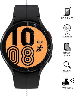 T Tersely (3 Pack) 9H Hardness Tempered Glass Screen Protector for Samsung Galaxy Watch 6 / Watch 5 / Watch 4 (44MM), Screen Protector Film Guard for Samsung Galaxy Watch