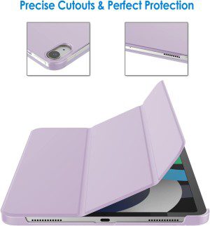 Jetech Case for Ipad Air 5/4 (2022/2020 Model, 10.9-Inch), Slim Stand Hard Back Shell Cover with Auto Wake/Sleep (Light Purple)