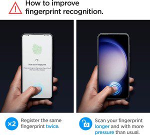 SPIGEN EZ Fit Glas.Tr Slim Screen Protector Designed for Samsung Galaxy S23 plus (2023) Auto Alignment Kit Premium Tempered Glass [2-Pack] – Clear