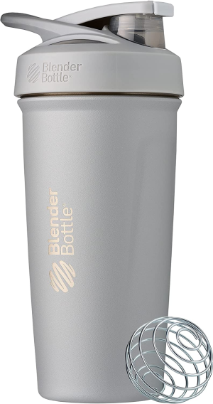 Blenderbottle Strada Insulated Shaker Bottle with Locking Lid, 24-Ounce, Black