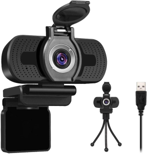 Webcam HD Jfmshop 1080P Web Camera, USB PC Computer Webcam with Microphone, Laptop Desktop Full HD Camera Video Webcam 110 Degree Widescreen, Pro Streaming Webcam for Recording, Calling, Conferencing, Gaming (D10)