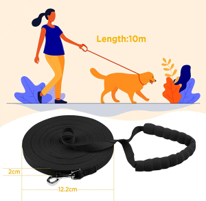 WD&CD Long Lead-Training Leash for Pets, 10 Meters Training Leads for Dogs/Puppy Training,Play,Camping,Extra Long Dog Leash – Black