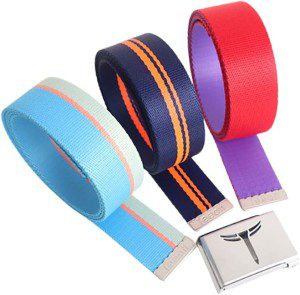 Teeoff 3 Pack Golf Web Belt Reversible Metal Buckle