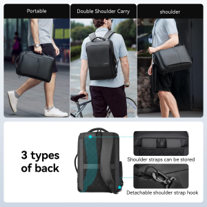 Markryden Slim Laptop Backpack 3In1 Backpack with USB Charging Port Water-Resistant School Travel Work Bag Fits 15.6 Inch Laptop