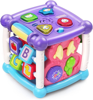Vtech Turn & Learn Cube – Interactive Cube and Shape Sorter – 150553 – Purple