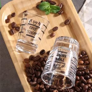 Ncnnwovf Shot Glasses Measuring Cup Espresso Shot Glass Liquid Heavy Glass Wine Glass 2 Pack 26-Incremental Measurement 1Oz, 6 TSP, 2 TBS, 30Ml (2 Pack-45Ml)