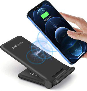 VNBBT 2 1   Charger 20W Fast Wireless Charging Stand Dock Foldable for Iphone 15 Pro Max/15 Pro/15 Plus/15/14/13/12/11/X,Airpods 2/3/Pro,Samsung Galaxy S23/S22/S21/Note,Galaxy Buds