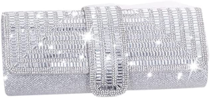 Women’S Evening Bags and Clutches Rhinestone-Adorned Clutch Purse for a Wedding or Other Event.