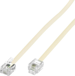 RJ11 6P4C Modular Telephone Extension Cable Phone Cord Line Wire (50 Feet, White)