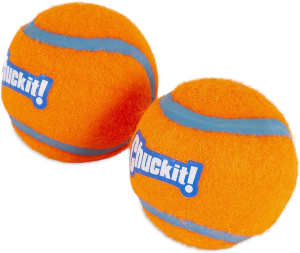 Chuckit! 74023 Tennis Ball, Medium, 2.5″, 2 Pack, Orange/Blue