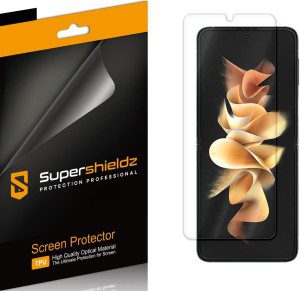 Supershieldz (2 Pack) Designed for Samsung Galaxy Z Flip 3 5G Screen Protector, (Full Coverage) High Definition Clear Shield (TPU)