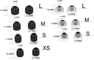 ELASO Replacement Silicone Ear Tips Buds Earbuds Eartips Compatible with Sony WF-1000XM4 1000XM3