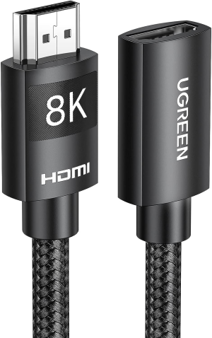 UGREEN HDMI Extension Cable 8K 60Hz HDMI 2.1 Extender Male to Female Compatible with PS5 PS4 Switch Xbox One S 360 BRAVIA XR Roku TV Stick Blu Ray Player Google Chromecast Wii U HDTV Laptop PC, 2M