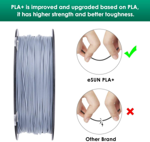 Esun PLA+ 3D Printing Filament PLA PRO plus Spool 1.75Mm 1KG Dimensional Accuracy +/- 0.05Mm for 3D Printers,Grey