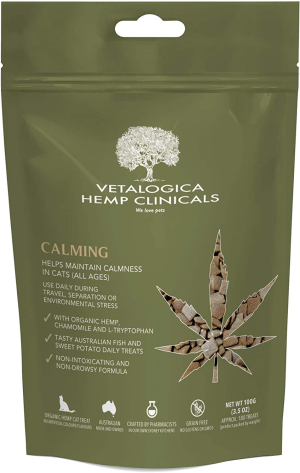 Vetalogica Hemp Clinicals Calming Cat Treats 100G