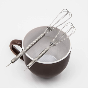 Wingsflying 4 Pack Mini Wire Kitchen Whisks Small Egg Whisk Gravy Sauce Mini Whisk Silver-Each of 2PCS 5 Inches and 7 Inches