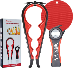  Otstar Jar Opener and Bottle Opener with Silicone Jar