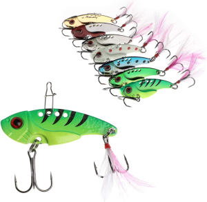 WANBY Proven Explosive Color Special Spinner Spoon Swimbait Vibrating Jigging Freshwater Saltwater Fishing Lures with Hook Fishing Tackle for Trout Bass Salmon