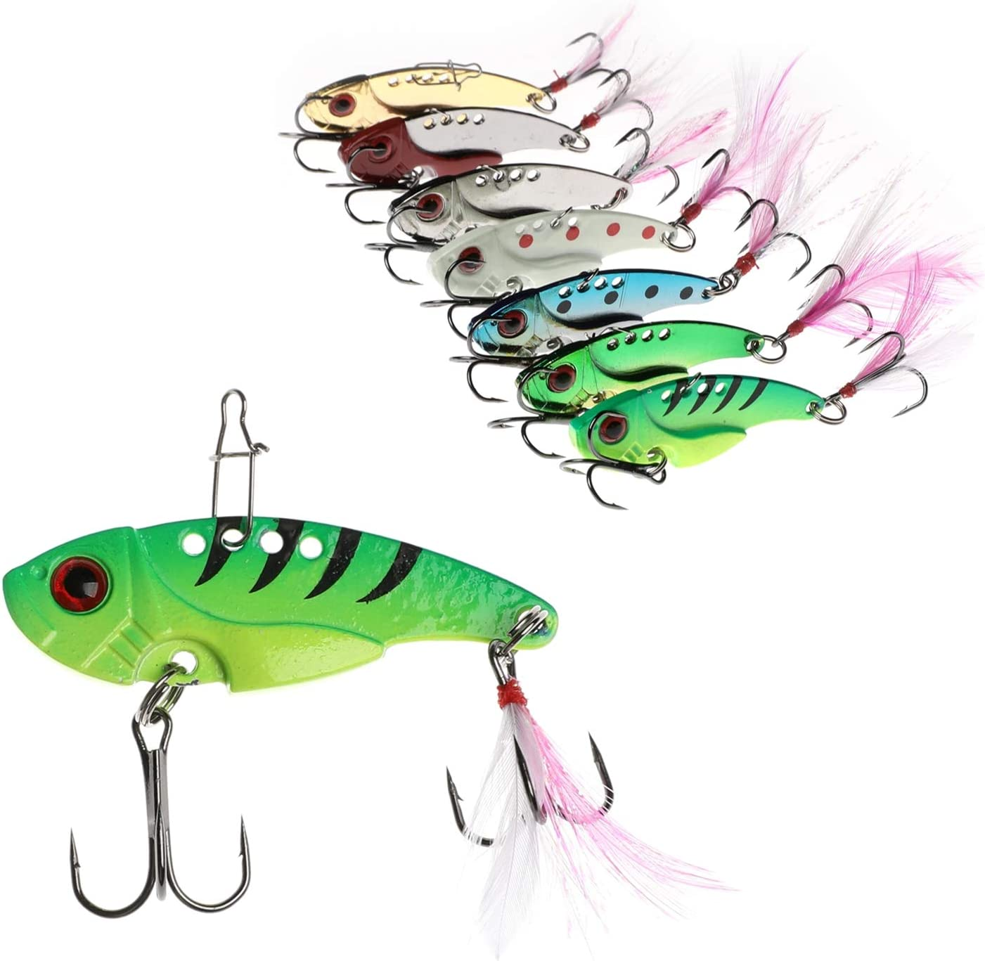 WANBY Proven Explosive Color Special Spinner Spoon Swimbait Vibrating  Jigging Freshwater Saltwater Fishing Lures with Hook Fishing Tackle for  Trout Bass Salmon