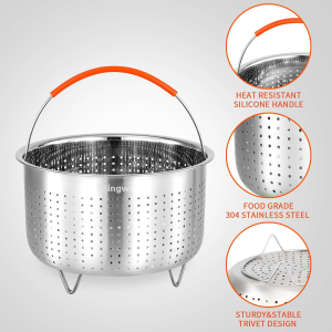 Steamer Basket for Instant Pot, Vegetable Steamer Basket Stainless Steel Steamer Basket Insert for Pots (3Qt)