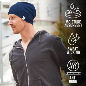 CHARM Mens Running Sports Beanie – Gym Caps Sweat Wicking Bike Hat Helmet Liner