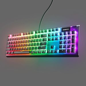 SteelSeries PrismCaps Universal Double Shot PBT Keycaps, White