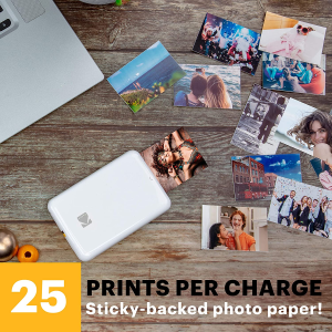 Zink Kodak Step Wireless Mobile Photo Printer – White (RODMP20AMZW)