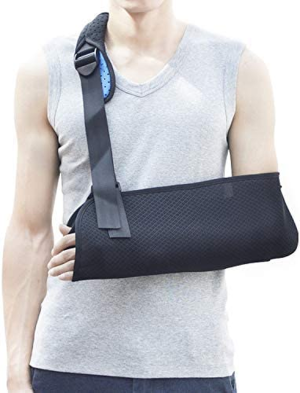 Arm Sling – Dislocated Shoulder Sling for Broken Arm Immobilizer Wrist Elbow Support – Ergonomic, Lightweight, Breathable Mesh, Neoprene Padded Strap – for Men & Women, One Size