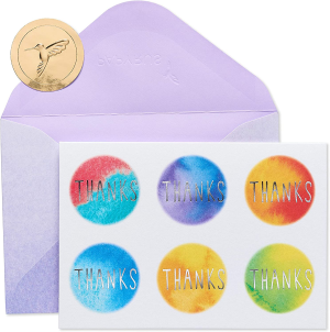 Papyrus Boxed Thank You Cards with Envelopes, Teal Ombre (16-Count) (5116835)