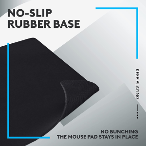 Logitech G640 Large Cloth Gaming Mouse Pad, Optimised for Gaming Sensors, Moderate Surface Friction, Non-Slip Mouse Mat, Mac and PC Gaming Accessories, 460 X 600 X 3 Mm