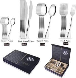 RAXCO Cutlery Set,24 Pieces Flatware Set for Dinner,Tableware Set-Cutlery Serving Sets-Fork Sets for 6