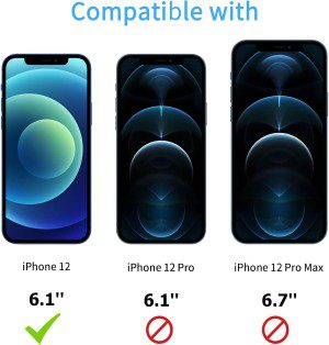 [2+2 Pack] Cnarery Privacy Screen Protector for Iphone 12 with Alignment Frame, 2 Pack Full Coverage Privacy Tempered Glass Screen Protector and 2 Pack Camera Lens Protector[Easy Installation]