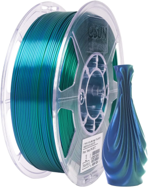 Esun Silk Magic PLA Filament 1.75Mm, Silky Bicolor 3D Printer Filament PLA, Dimensional Accuracy +/- 0.05Mm, 1KG Spool (2.2 LBS) 3D Printing Filament for 3D Printers, Silk Gold Silver