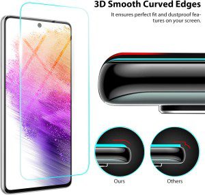 ZUSLAB Galaxy A73 5G Screen Protector Tempered Glass Case Friendly 9H Hardness for Samsung – Clear