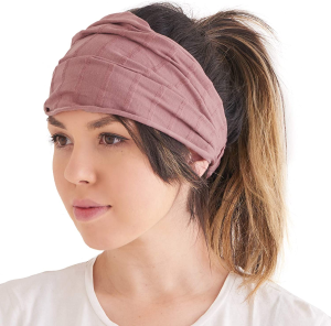 CHARM Wide Headband Bandana for Women – Mens Large Hair Turban Head Wraps Boho Band