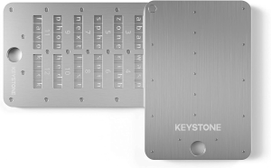 KEYSTONE Crypto Seed Storage, Cryptosteel Capsule Metal Wallet, Cold Storage Backup, 24 Words Bitcoin Key Phrase Storage, Steel Plate, Compatible with Ledger, Trezor, Keepkey (Keystone Tablet Plus)