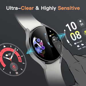 Jetech Screen Protector for Samsung Galaxy Watch 5/4 44Mm, Tempered Glass Anti-Scratch, HD Clear, 3 Pack