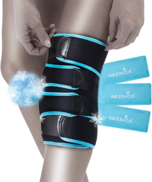 NEENCA Knee Brace with Ice Pack Wrap,Medical Grade Knee Support with 3 Reusable Cold/Hot Gel Pack,Injury and Pain Relief for Meniscus Tear,Joint Pain,Injury Recovery,Acl,Knee Surgery,Sprain & Swelling