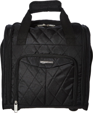 Amazon Basics Underseat, Carry-On Rolling Travel Luggage Bag with Wheels, 14 Inches