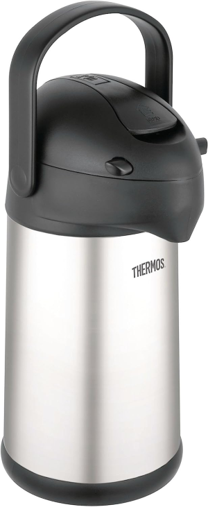 Thermocafe by Thermos Stainless Steel Vacuum Insulated Pump Pot, 2.5L, Stainless Steel, P3025AUS