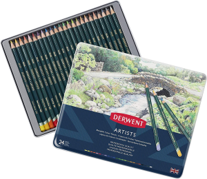 Derwent Artists Colouring Pencils, Drawing & Colouring, Set of 24, Professional Quality, Ideal for Layering & Blending, 32093