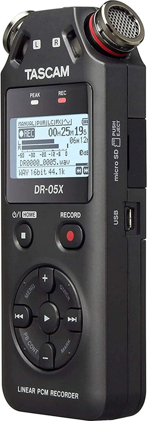 TASCAM DR-05X Tascam 05X Stereo Handheld Digital Audio Recorder with USB Audio Interface