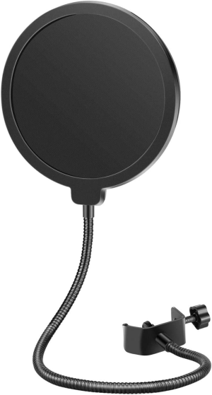 Neewer Professional Microphone Pop Filter Shield Compatible with Blue Yeti and Any Other Microphone, Dual Layered Wind Pop Screen with a Flexible 360 Degree Gooseneck Clip Stabilizing Arm