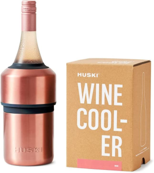 Huski Wine Cooler | Premium Iceless Wine Chiller | Keeps Wine Cold up to 6 Hours | Award Winning Design | New Wine Accessory | Fits Some Champagne Bottles | Perfect Gift for Wine Lovers (Champagne)