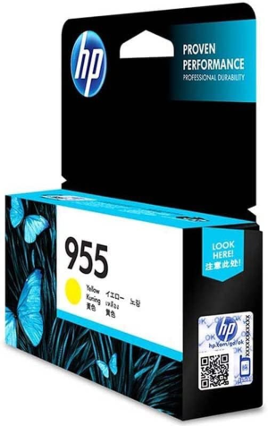 HP 955 Genuine Original Yellow Ink Printer Cartridge Works with HP Officejet 7000, 8000 Series – L0S57AA