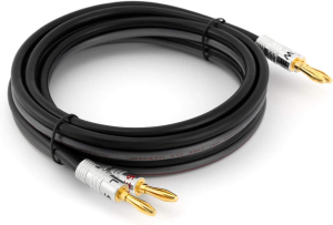 Silverback Speaker Wire by Sewell, 12 AWG, with Silverback Banana Plugs, OFC, 259 Strand Count, 25 Ft